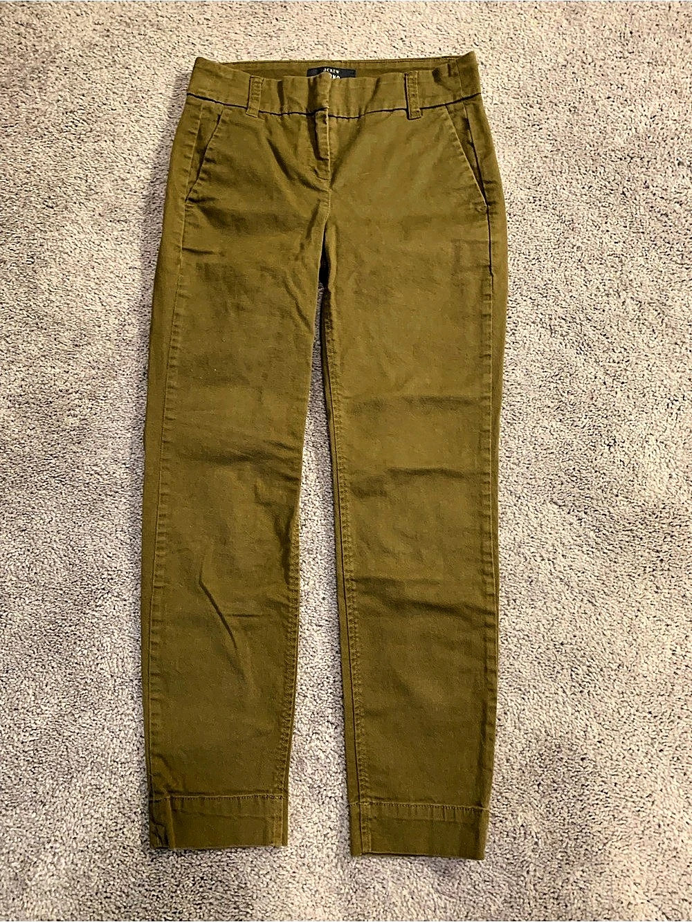 J.Crew 484 Slim Fit Chino Slim Fit Chinos in Green Waist 30